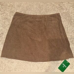 Brown corduroy skirt